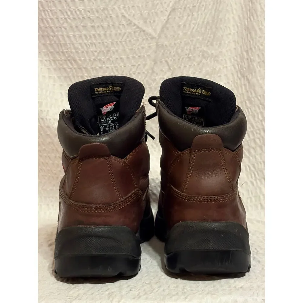 Red Wing 2246 Insulated Waterproof Steel Toe Safety Boots Brown Leather Mens 11D